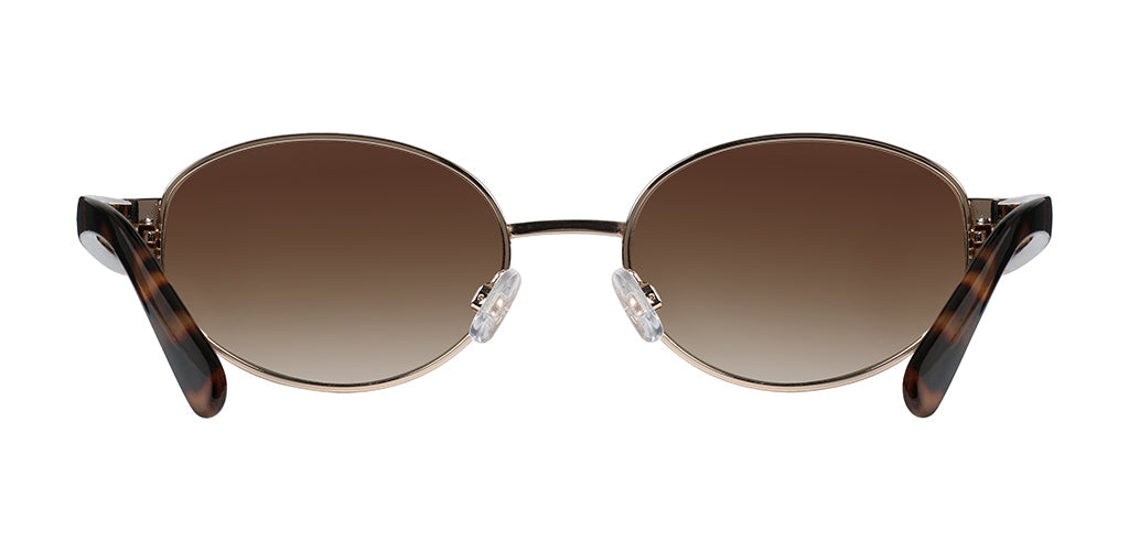 Maya Gold and Demi Oval Sunglasses for Women