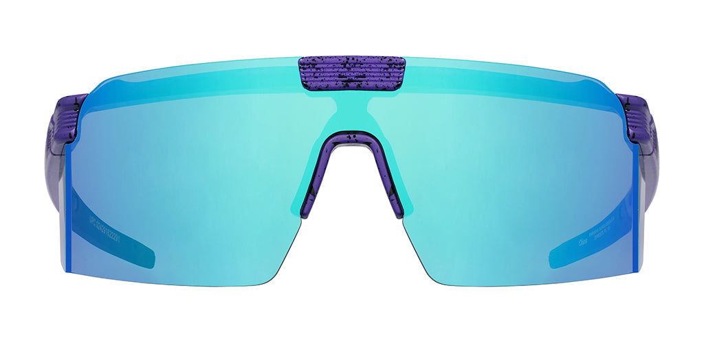 Upland Flip Up Shield Sunglasses for Men with Blue Mirror Lenses