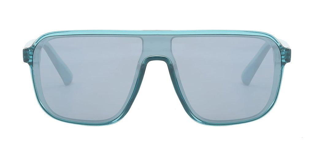 Liam Blue Square Shield Sunglasses