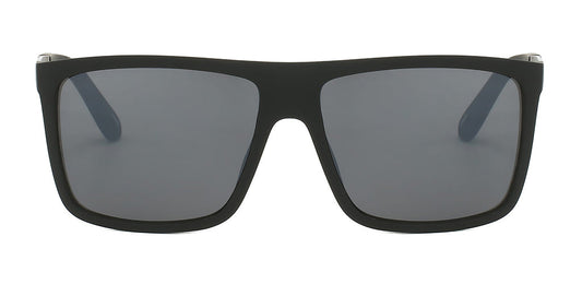 Walker II Square Black Unisex Sunglasses