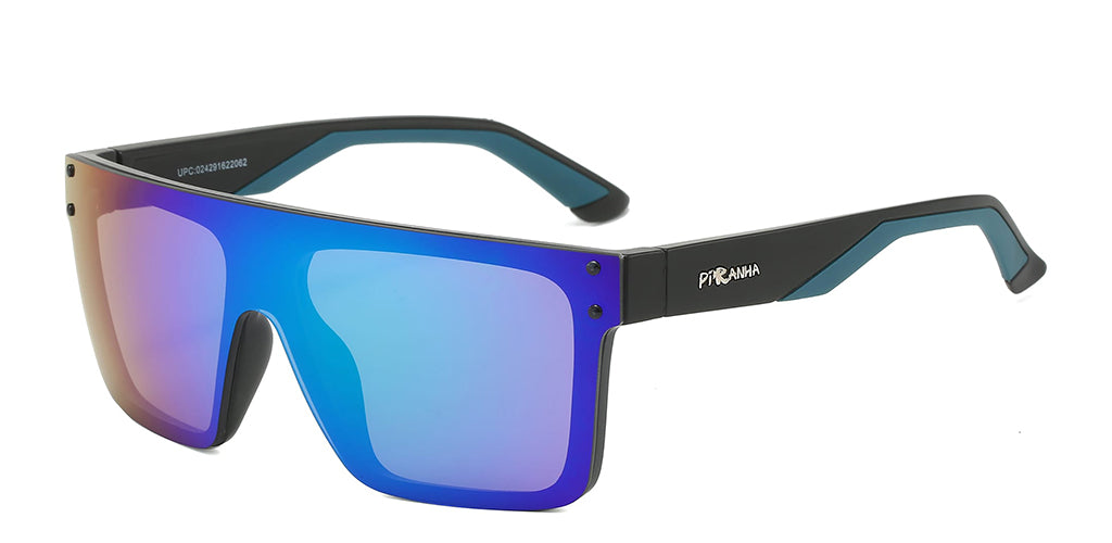 Duke Blue Flat Shield Sunglasses