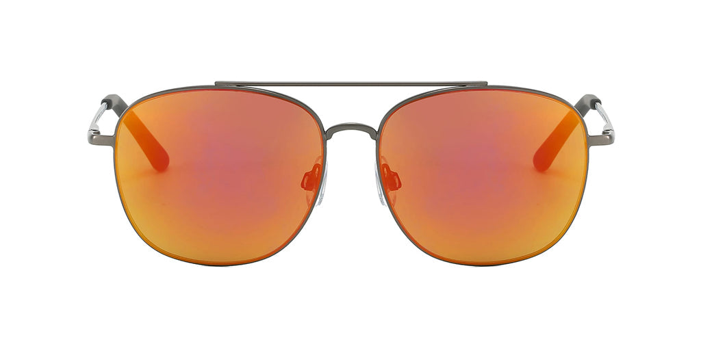 Peralta Aviator Sunglasses with Orange Mirror Lens