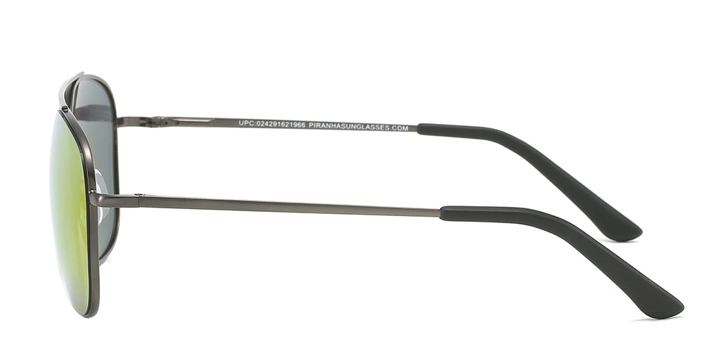 Peralta Aviator Sunglasses with Orange Mirror Lens
